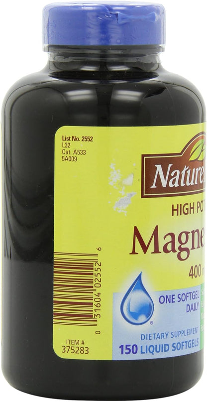 Nature Made Magnesium Oxide Extra Strength 400 mg, 110 Softgels