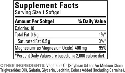 Nature Made Magnesium Oxide Extra Strength 400 mg, 110 Softgels