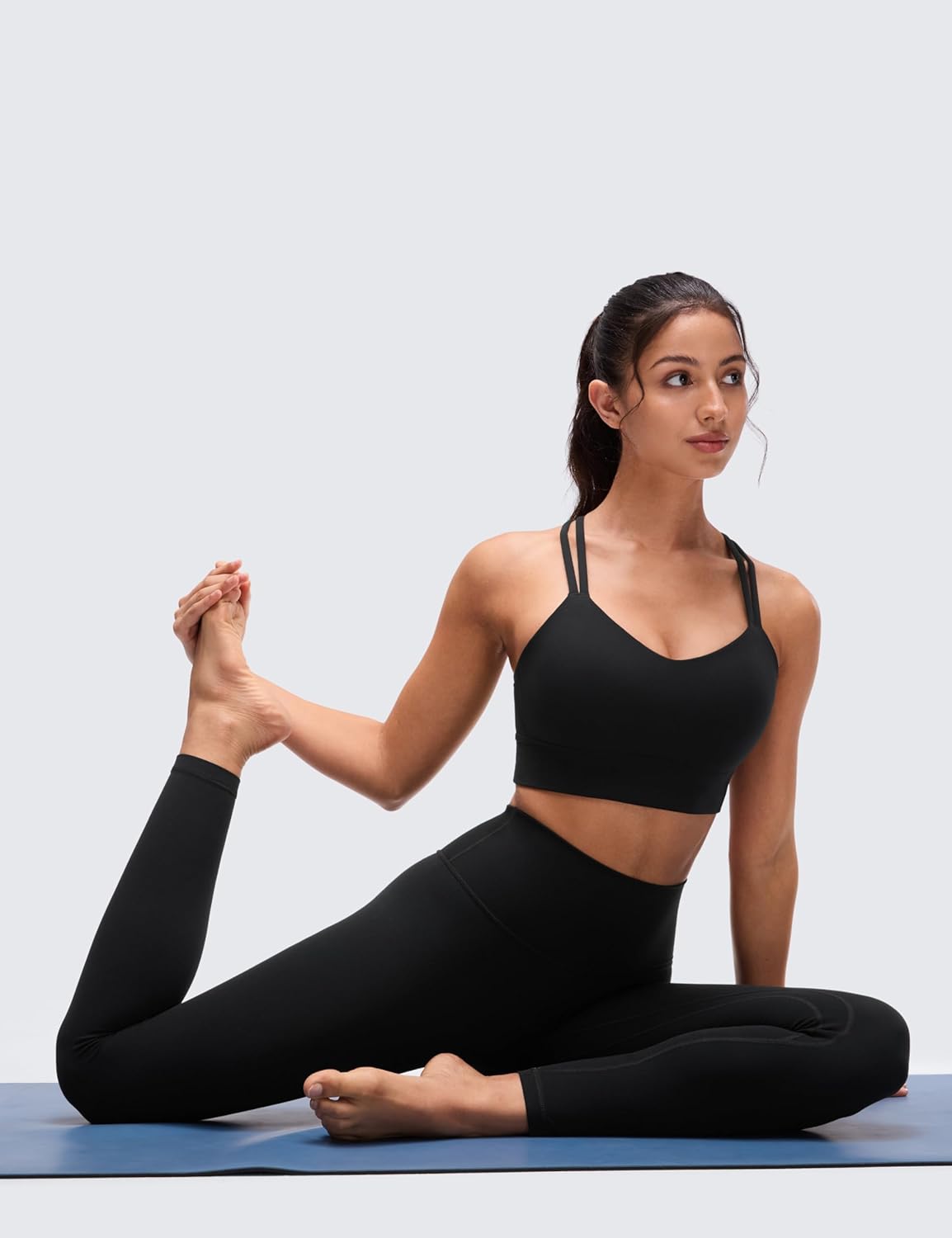 Softness Mold Butterluxe Sports Bras | Molded Cup, Light Support, Yoga, Extremely Soft, Longline, Strappy Back, Scoop Neck, for Women