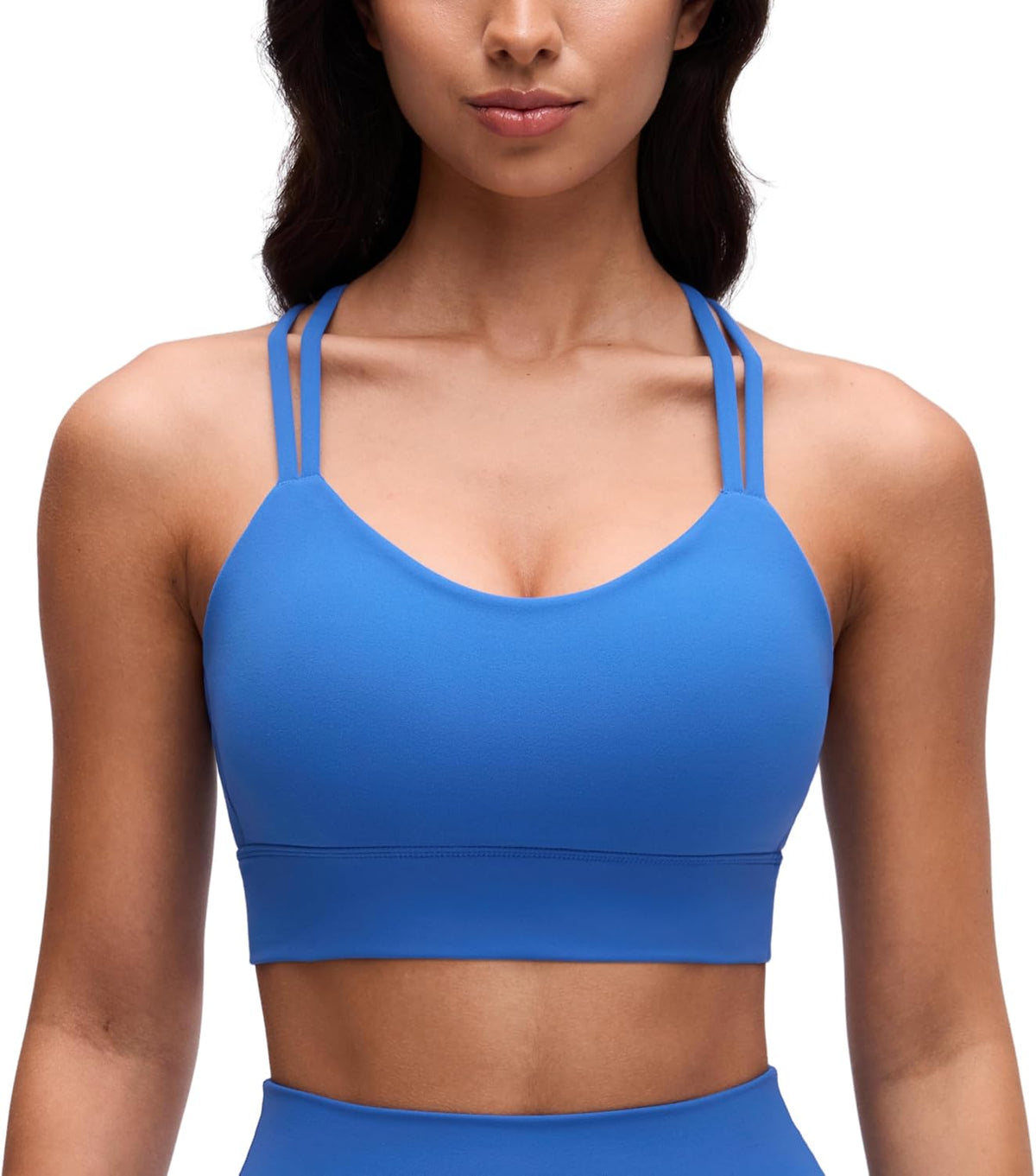 Softness Mold Butterluxe Sports Bras | Molded Cup, Light Support, Yoga, Extremely Soft, Longline, Strappy Back, Scoop Neck, for Women