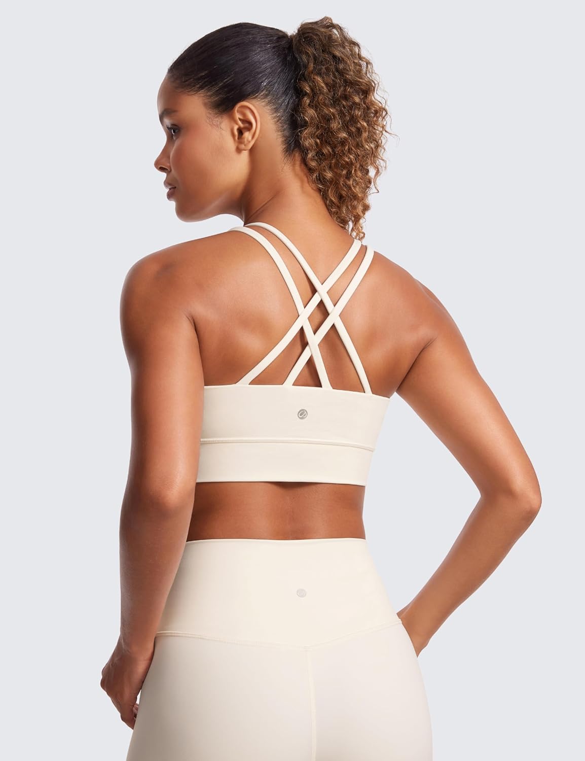 Softness Mold Butterluxe Sports Bras | Molded Cup, Light Support, Yoga, Extremely Soft, Longline, Strappy Back, Scoop Neck, for Women