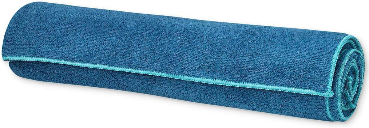 Yoga Towel - Mat Sized Active Dry Non Slip Moisture Wicking Sweat Absorbent Microfiber Hot Yoga Towel for Women & Men | Stay-Put Corner Pockets (70" Long x 26" Wide)