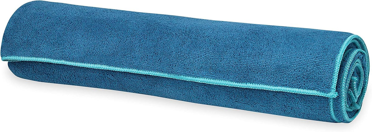 Yoga Towel - Mat Sized Active Dry Non Slip Moisture Wicking Sweat Absorbent Microfiber Hot Yoga Towel for Women & Men | Stay-Put Corner Pockets (70" Long x 26" Wide)