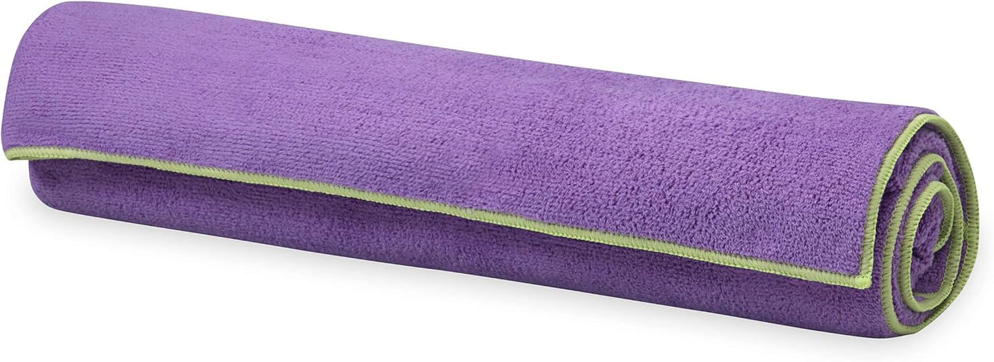 Yoga Towel - Mat Sized Active Dry Non Slip Moisture Wicking Sweat Absorbent Microfiber Hot Yoga Towel for Women & Men | Stay-Put Corner Pockets (70" Long x 26" Wide)