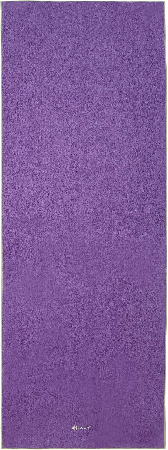 Yoga Towel - Mat Sized Active Dry Non Slip Moisture Wicking Sweat Absorbent Microfiber Hot Yoga Towel for Women & Men | Stay-Put Corner Pockets (70" Long x 26" Wide)