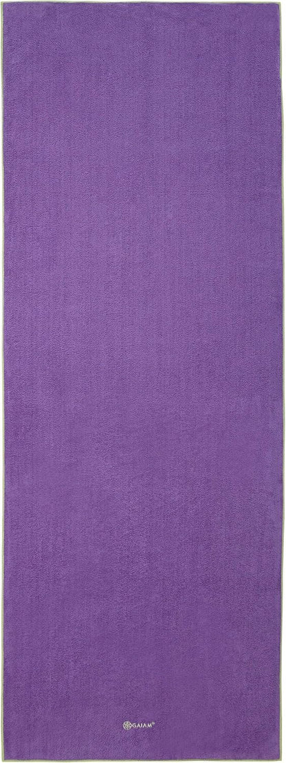 Yoga Towel - Mat Sized Active Dry Non Slip Moisture Wicking Sweat Absorbent Microfiber Hot Yoga Towel for Women & Men | Stay-Put Corner Pockets (70" Long x 26" Wide)