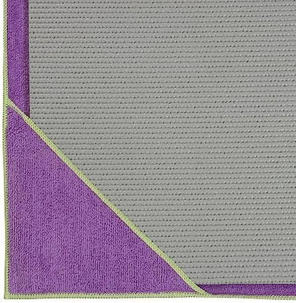 Yoga Towel - Mat Sized Active Dry Non Slip Moisture Wicking Sweat Absorbent Microfiber Hot Yoga Towel for Women & Men | Stay-Put Corner Pockets (70" Long x 26" Wide)