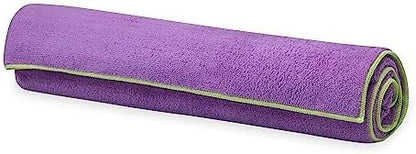 Yoga Towel - Mat Sized Active Dry Non Slip Moisture Wicking Sweat Absorbent Microfiber Hot Yoga Towel for Women & Men | Stay-Put Corner Pockets (70" Long x 26" Wide)