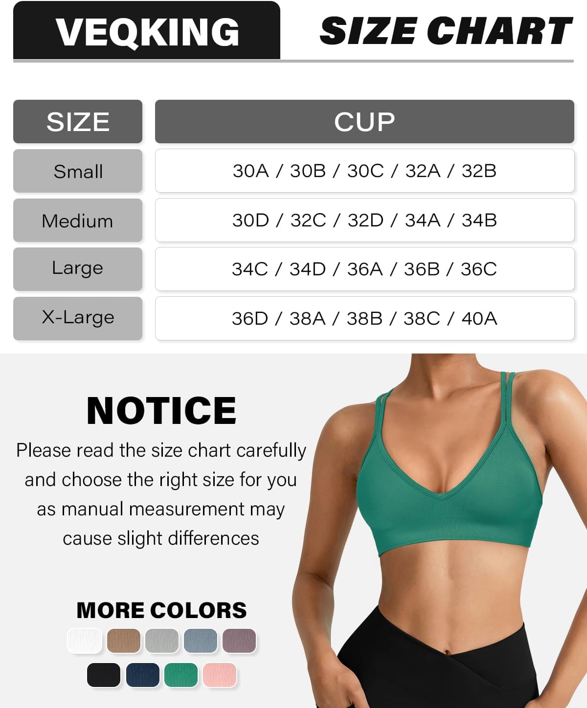 Seamless V-Neck Cross Back Women Sports Bra for Small Chest, 3 Pack | Made for A-C Cups, Spaghetti Straps, Removable Padded, Comfort Wireless for Low Impact Workout: Yoga, Lounging & Daily Wear