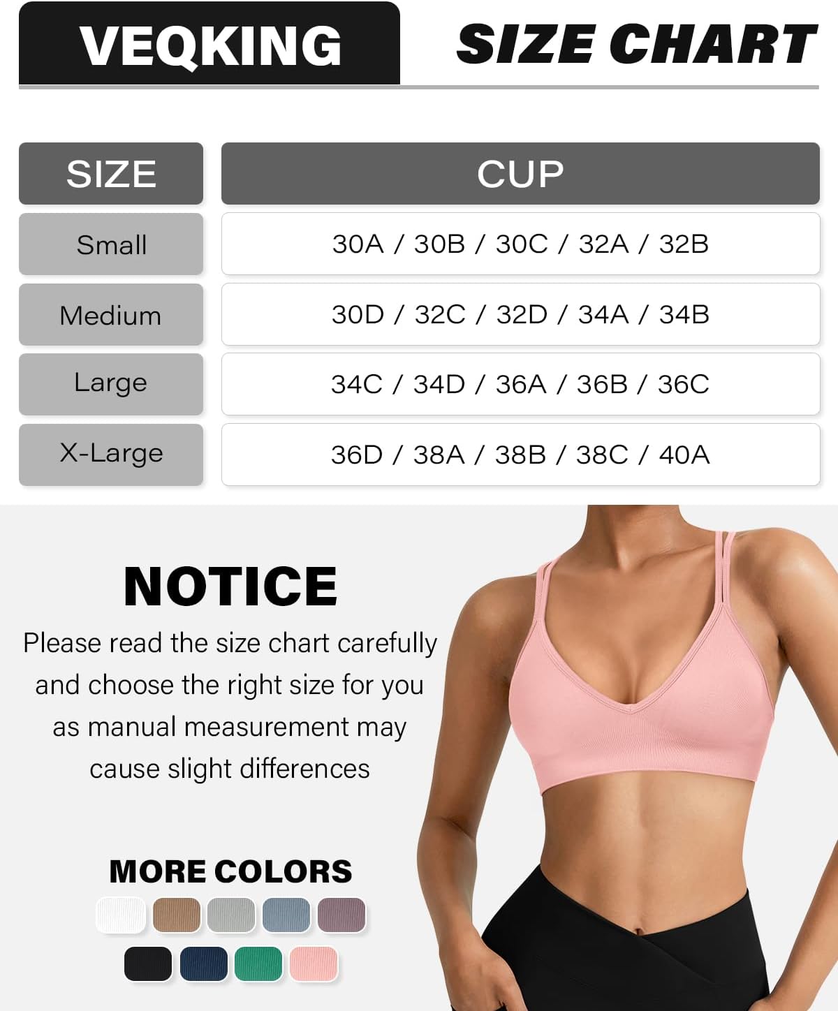 Seamless V-Neck Cross Back Women Sports Bra for Small Chest, 3 Pack | Made for A-C Cups, Spaghetti Straps, Removable Padded, Comfort Wireless for Low Impact Workout: Yoga, Lounging & Daily Wear