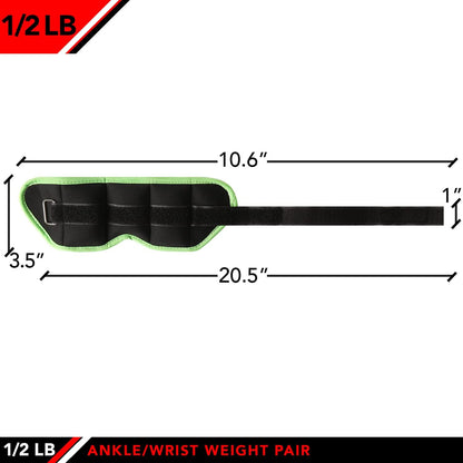 Ankle Weights - Ankle Weight Pair 10 Weight and Bundle Options - 0.5 to 8 lbs. Each (Set of 2) Adjustable Straps – Comfortable, Breathable, Moisture Absorbent Weight Straps for Men and Women