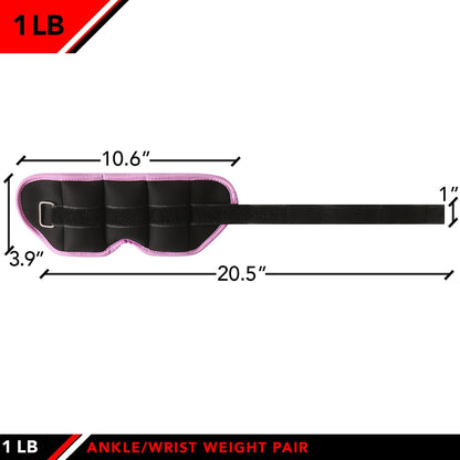 Ankle Weights - Ankle Weight Pair 10 Weight and Bundle Options - 0.5 to 8 lbs. Each (Set of 2) Adjustable Straps – Comfortable, Breathable, Moisture Absorbent Weight Straps for Men and Women