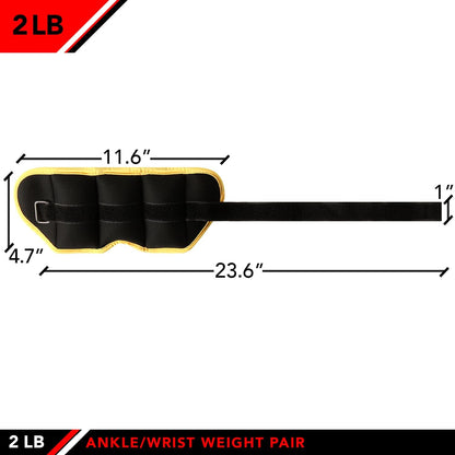 Ankle Weights - Ankle Weight Pair 10 Weight and Bundle Options - 0.5 to 8 lbs. Each (Set of 2) Adjustable Straps – Comfortable, Breathable, Moisture Absorbent Weight Straps for Men and Women