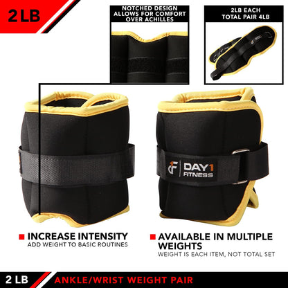 Ankle Weights - Ankle Weight Pair 10 Weight and Bundle Options - 0.5 to 8 lbs. Each (Set of 2) Adjustable Straps – Comfortable, Breathable, Moisture Absorbent Weight Straps for Men and Women