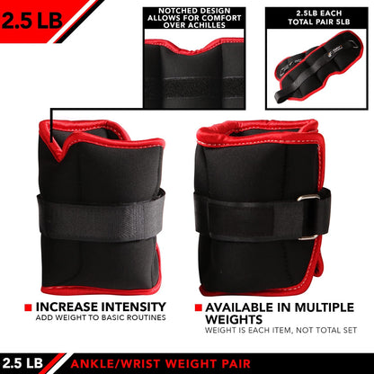 Ankle Weights - Ankle Weight Pair 10 Weight and Bundle Options - 0.5 to 8 lbs. Each (Set of 2) Adjustable Straps – Comfortable, Breathable, Moisture Absorbent Weight Straps for Men and Women