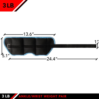 Ankle Weights - Ankle Weight Pair 10 Weight and Bundle Options - 0.5 to 8 lbs. Each (Set of 2) Adjustable Straps – Comfortable, Breathable, Moisture Absorbent Weight Straps for Men and Women