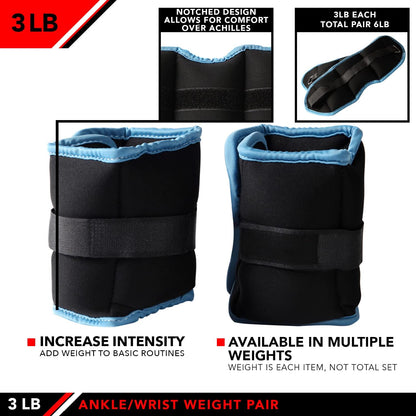 Ankle Weights - Ankle Weight Pair 10 Weight and Bundle Options - 0.5 to 8 lbs. Each (Set of 2) Adjustable Straps – Comfortable, Breathable, Moisture Absorbent Weight Straps for Men and Women