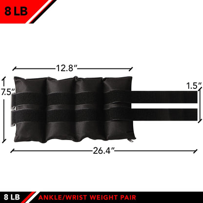 Ankle Weights - Ankle Weight Pair 10 Weight and Bundle Options - 0.5 to 8 lbs. Each (Set of 2) Adjustable Straps – Comfortable, Breathable, Moisture Absorbent Weight Straps for Men and Women