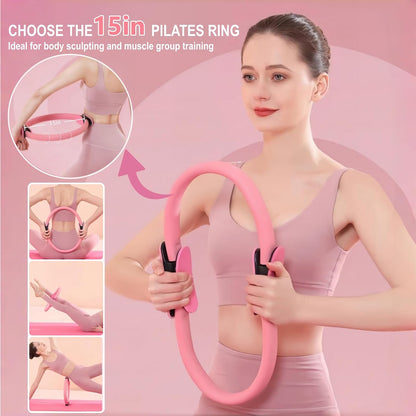Pilates Equipment, Pilates Kit for Home Workouts, Pilates Essentials Kit for Women, Home Pilates Kit with Pilates Ring and Ball Set, Booty Bands, Figure 8 Resistance Band, Yoga Band