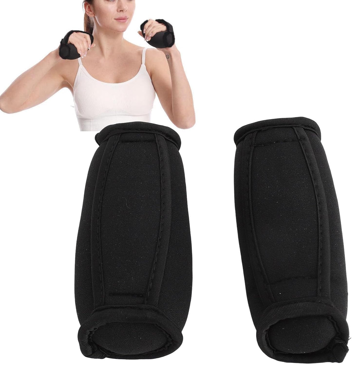 1LB Pair Soft Dumbbells with Hand Strap, Sand Filled Neoprene Hand Weights for Women and Men Walking, Jogging, Cardio, Aerobics and Home Workout