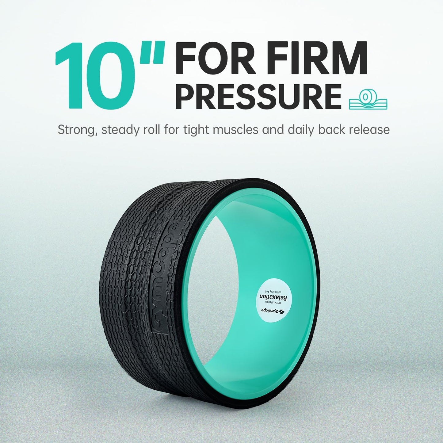 Back Wheel Foam Roller – Targeted Back & Neck Relief, Lumbar Spine Stretcher, Spinal Decompression Stretcher, Massage Roller with Density Foam for Physical Therapy, Supports 500lbs