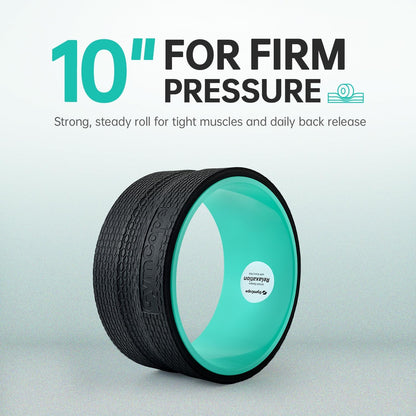 Back Wheel Foam Roller – Targeted Back & Neck Relief, Lumbar Spine Stretcher, Spinal Decompression Stretcher, Massage Roller with Density Foam for Physical Therapy, Supports 500lbs