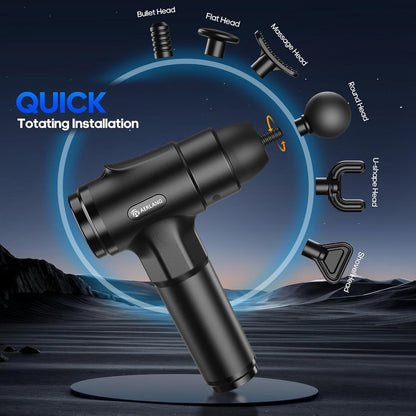 Muscle Massage Gun, Back Massager Deep Tissue Gun for Athletes to Relief Pain and Relax with 20 Adjustable High Intensity Speeds 6 Heads, Body Carrying Case
