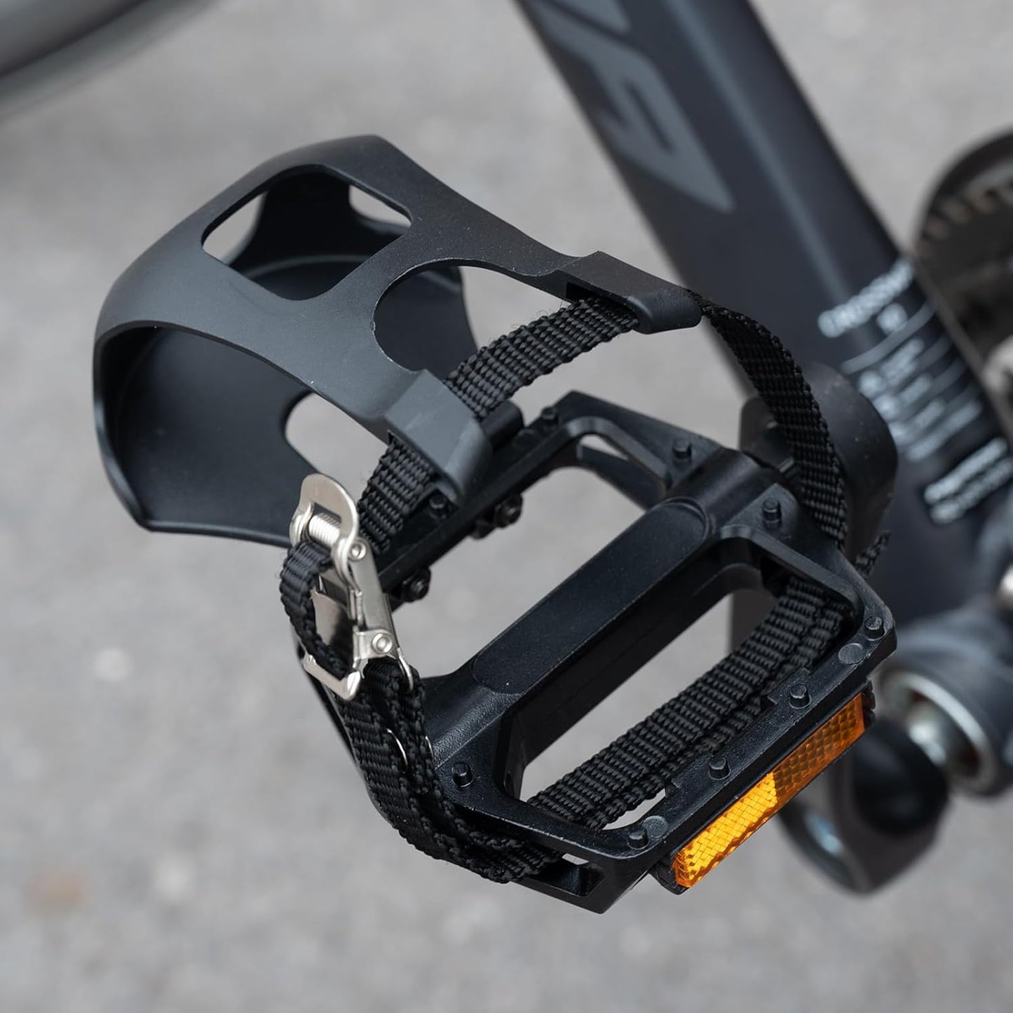 1 Pair Bike Pedals with Toe Cages for Peloton, Spin, & Outdoor Bikes - Aluminum 9/16" Replacement Parts