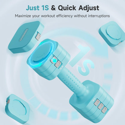 DB3 5-in-1 Adjustable Dumbbell Set, 6LB/10LB Pair Adjustable Weights for Women at Home, Dual Locking Stable Hand Weights with TPU Soft Handle, Home Gym, Rehab, Pilates, Yoga, Strength Training
