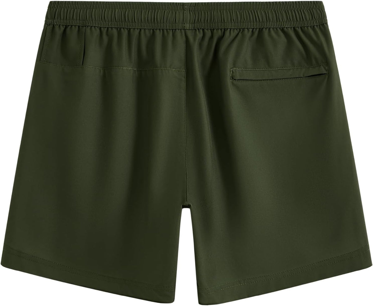 Mens 5" Gym Running Shorts for Men 2 in 1 Quick Dry Workout Athletic Shorts