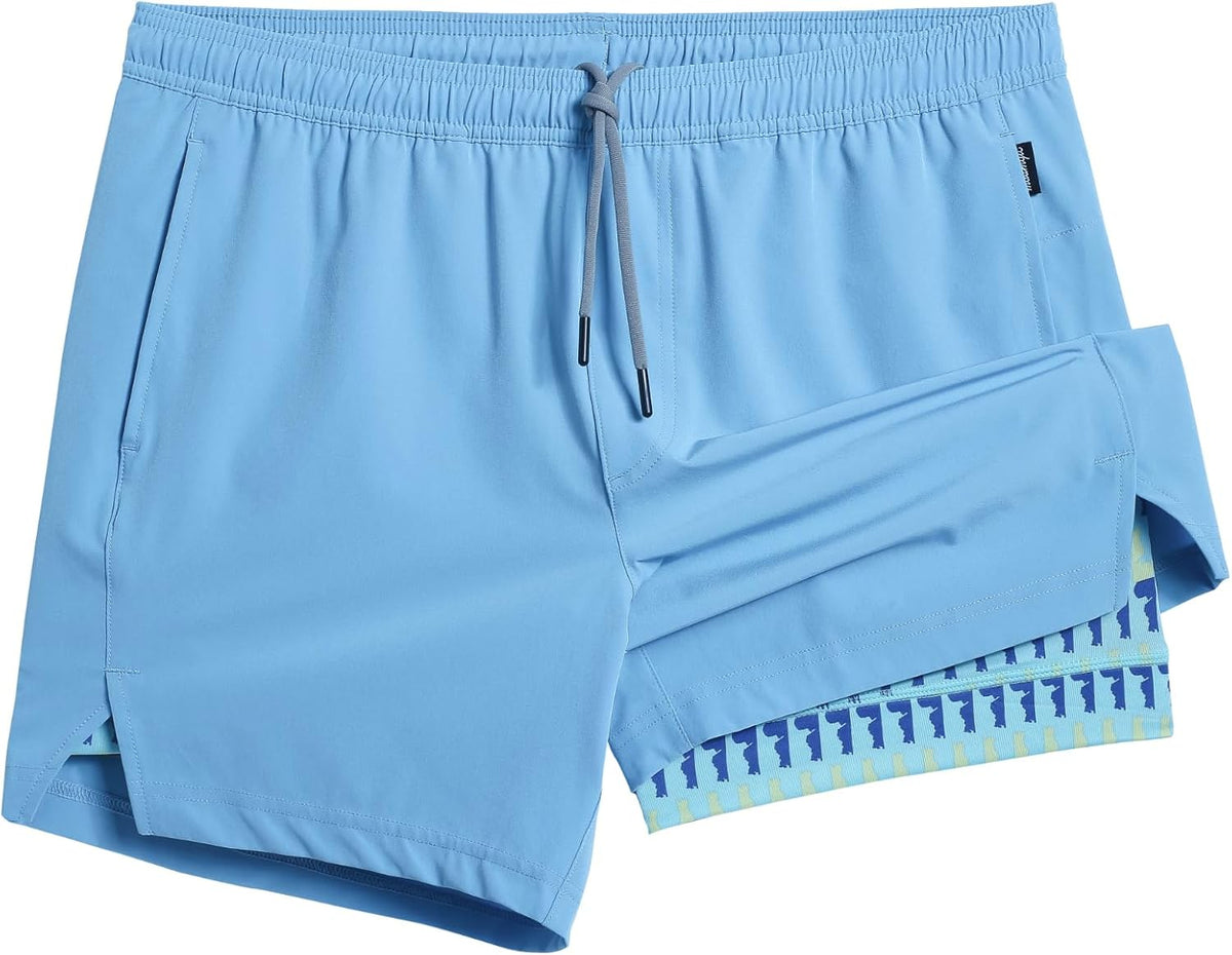 Mens 5" Gym Running Shorts for Men 2 in 1 Quick Dry Workout Athletic Shorts
