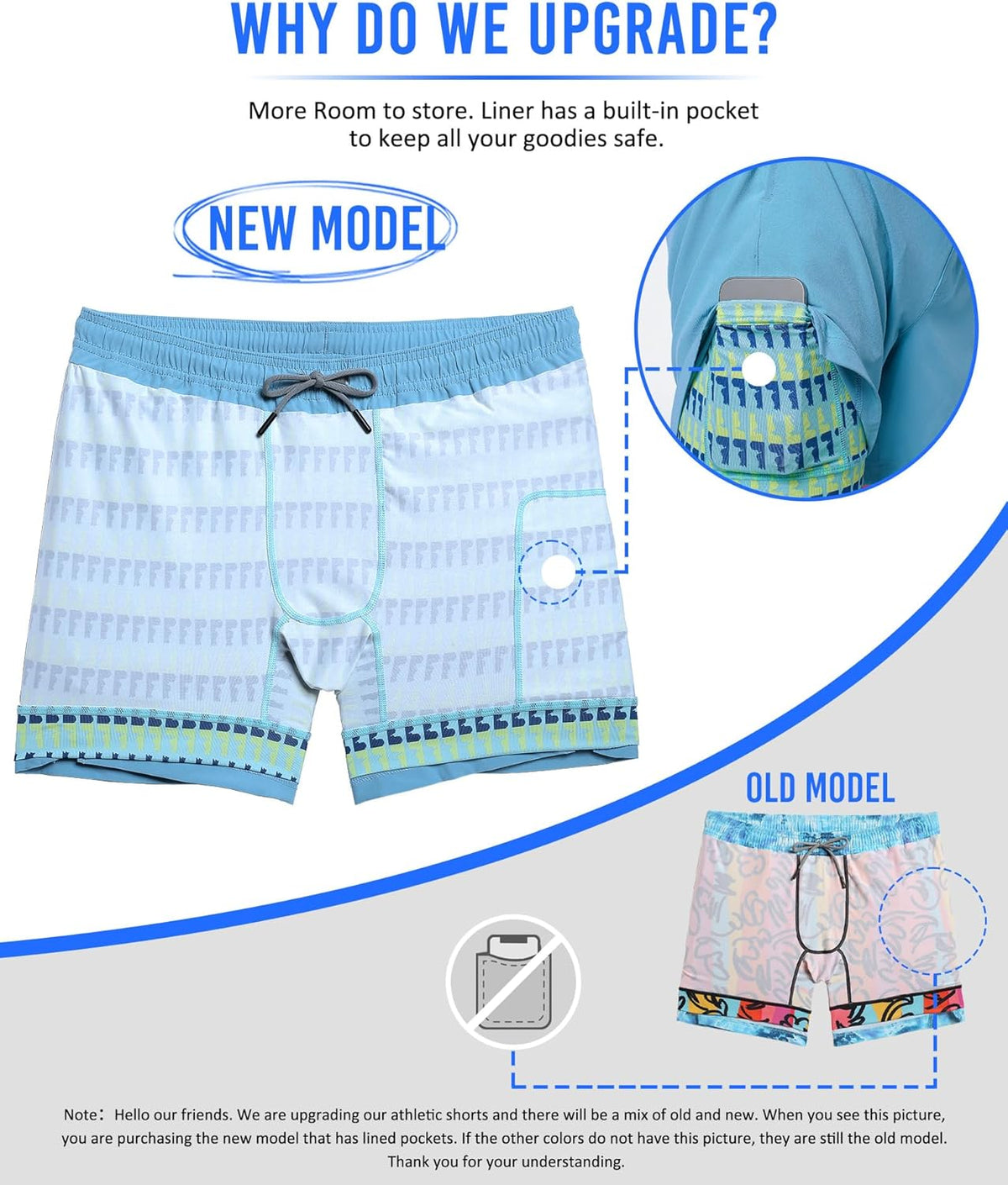 Mens 5" Gym Running Shorts for Men 2 in 1 Quick Dry Workout Athletic Shorts