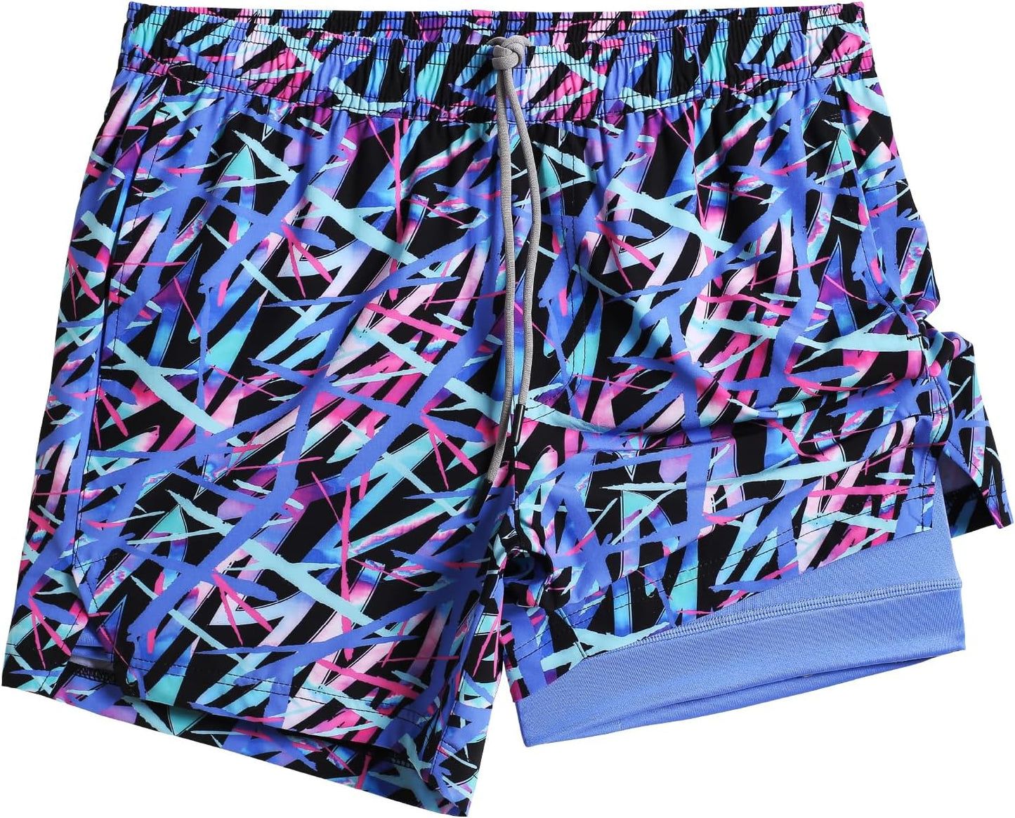 Mens 5" Gym Running Shorts for Men 2 in 1 Quick Dry Workout Athletic Shorts