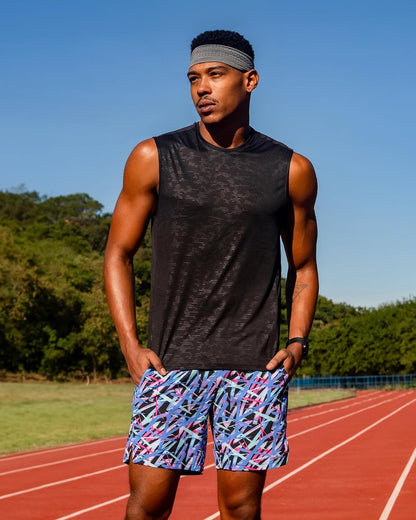 Mens 5" Gym Running Shorts for Men 2 in 1 Quick Dry Workout Athletic Shorts