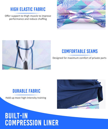 Mens 5" Gym Running Shorts for Men 2 in 1 Quick Dry Workout Athletic Shorts