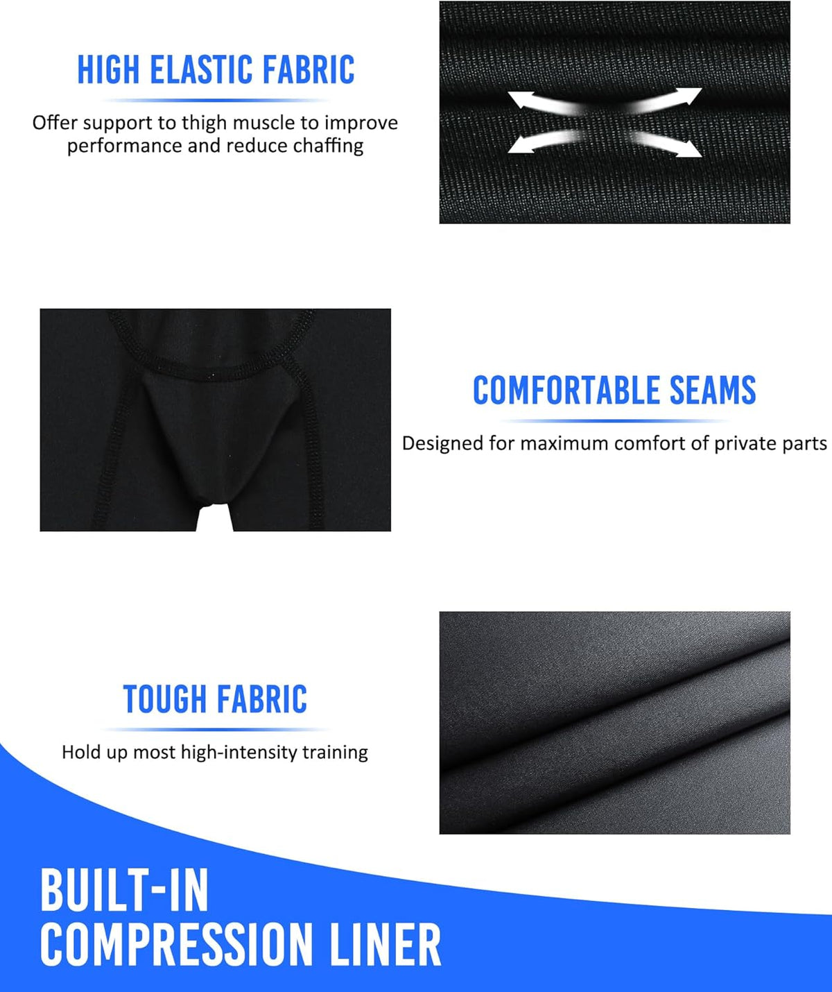 Mens 5" Gym Running Shorts for Men 2 in 1 Quick Dry Workout Athletic Shorts