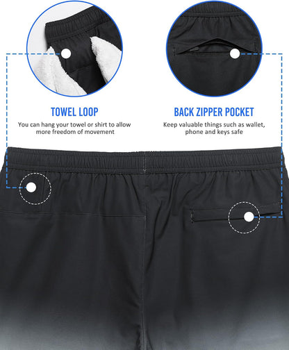 Mens 5" Gym Running Shorts for Men 2 in 1 Quick Dry Workout Athletic Shorts