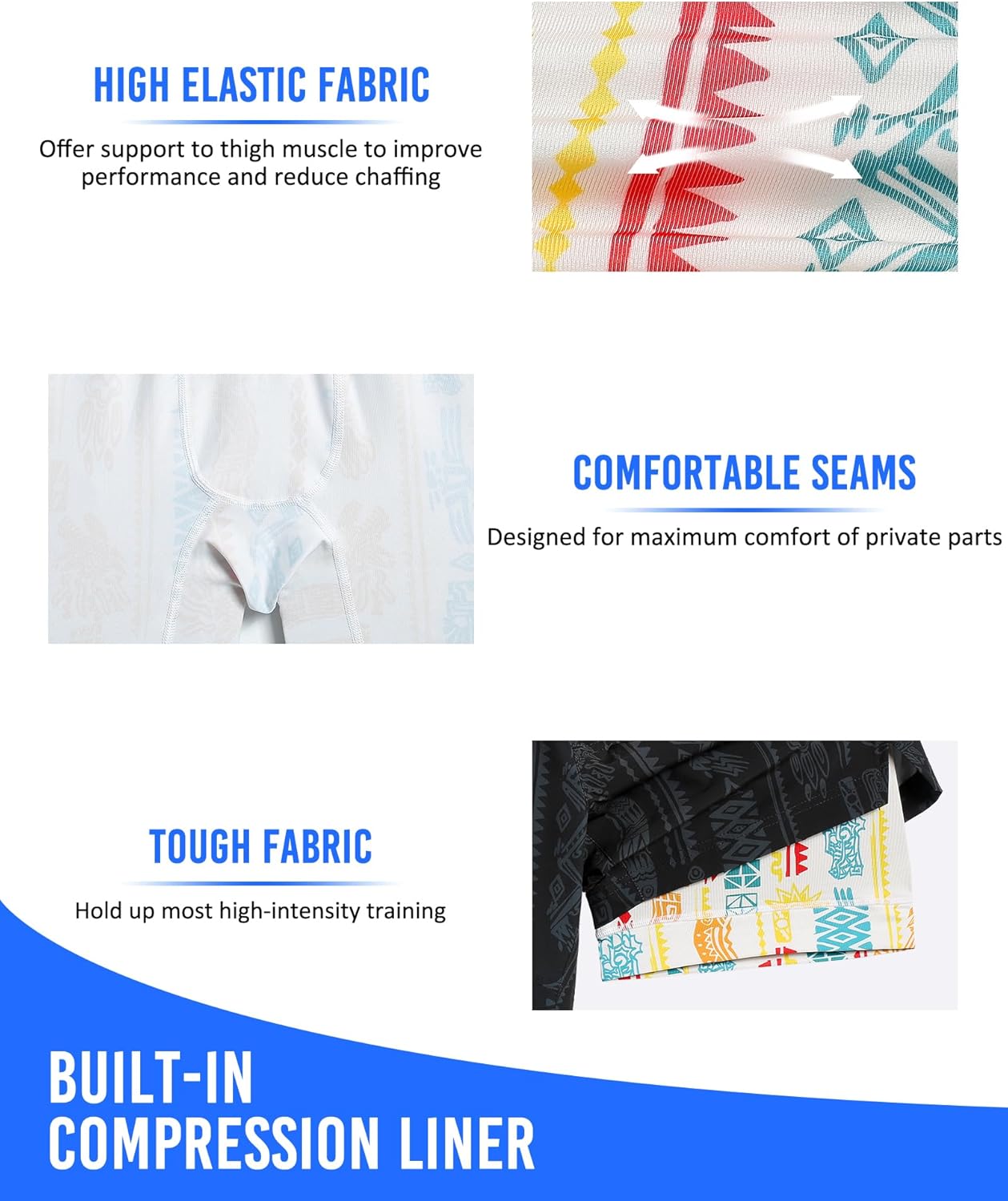 Mens 5" Gym Running Shorts for Men 2 in 1 Quick Dry Workout Athletic Shorts