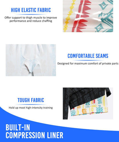 Mens 5" Gym Running Shorts for Men 2 in 1 Quick Dry Workout Athletic Shorts