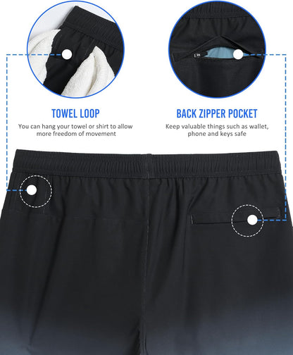 Mens 5" Gym Running Shorts for Men 2 in 1 Quick Dry Workout Athletic Shorts