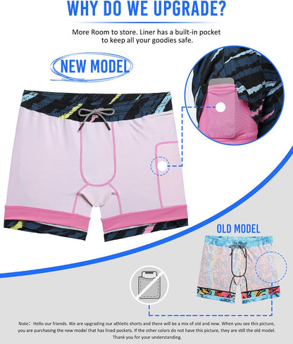 Mens 5" Gym Running Shorts for Men 2 in 1 Quick Dry Workout Athletic Shorts