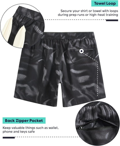 Mens 5" Gym Running Shorts for Men 2 in 1 Quick Dry Workout Athletic Shorts