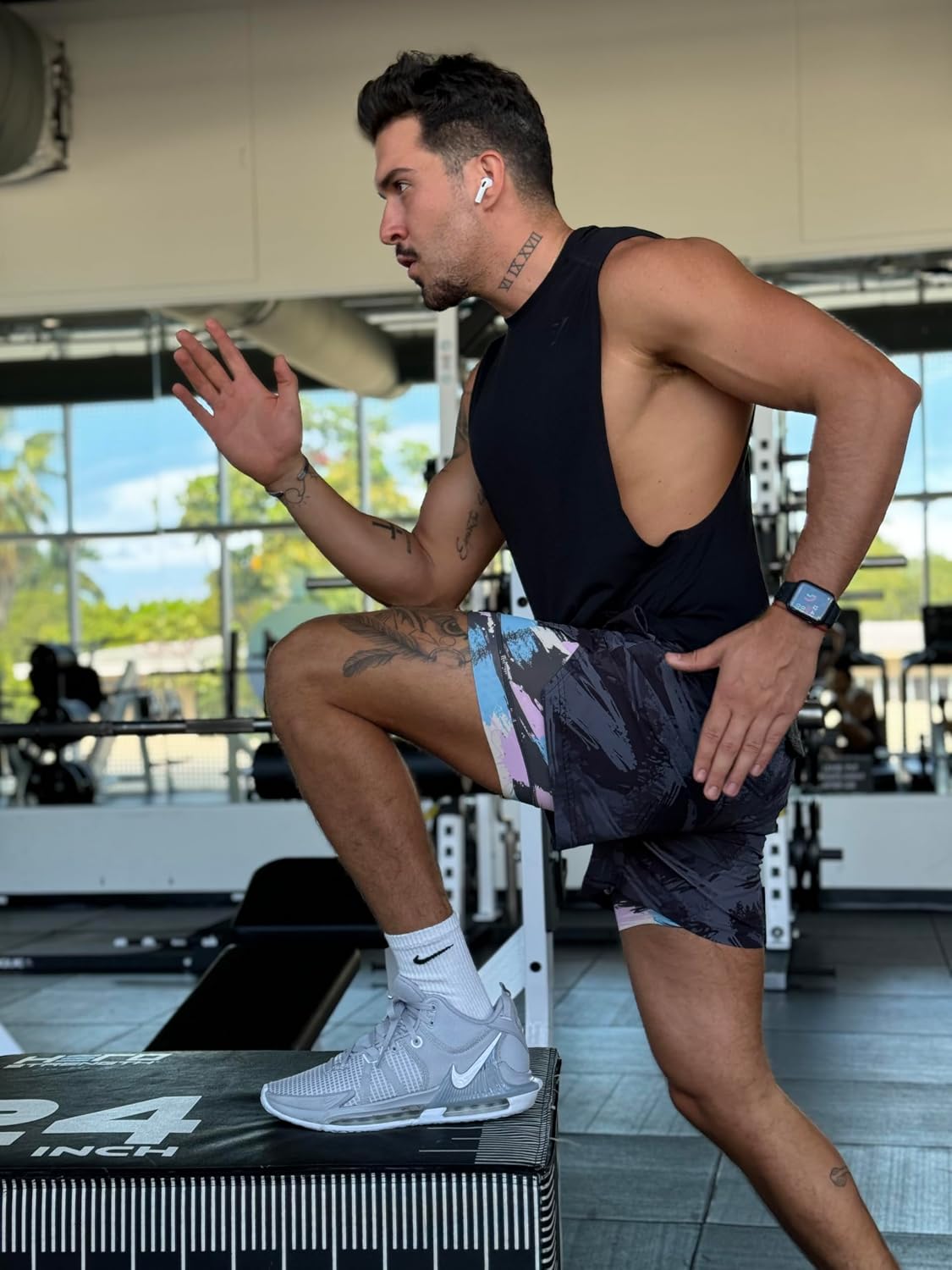 Mens 5" Gym Running Shorts for Men 2 in 1 Quick Dry Workout Athletic Shorts