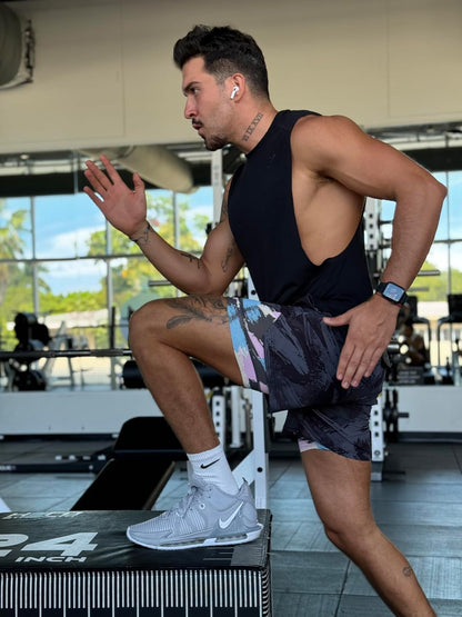 Mens 5" Gym Running Shorts for Men 2 in 1 Quick Dry Workout Athletic Shorts