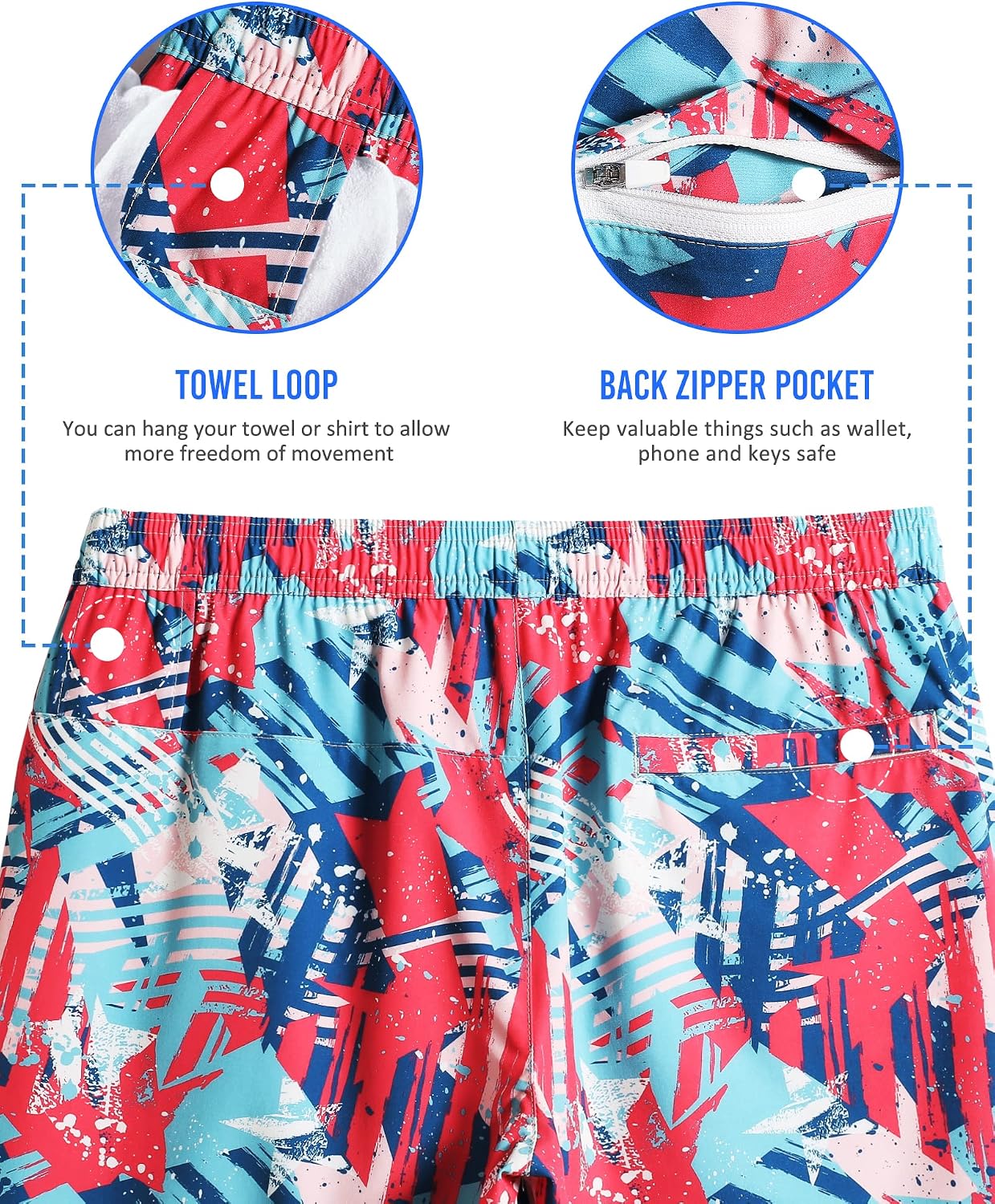 Mens 5" Gym Running Shorts for Men 2 in 1 Quick Dry Workout Athletic Shorts