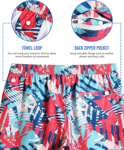 Mens 5" Gym Running Shorts for Men 2 in 1 Quick Dry Workout Athletic Shorts