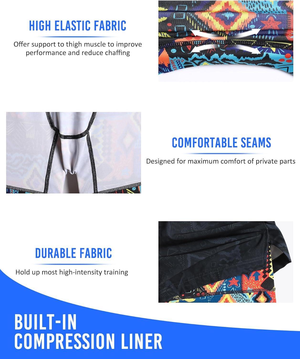 Mens 5" Gym Running Shorts for Men 2 in 1 Quick Dry Workout Athletic Shorts