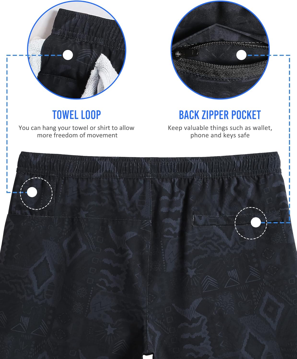 Mens 5" Gym Running Shorts for Men 2 in 1 Quick Dry Workout Athletic Shorts