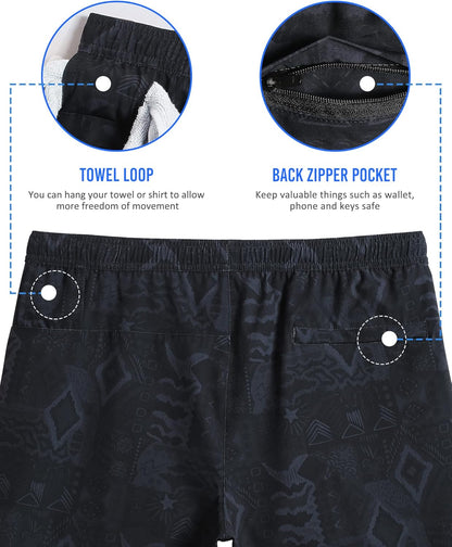 Mens 5" Gym Running Shorts for Men 2 in 1 Quick Dry Workout Athletic Shorts