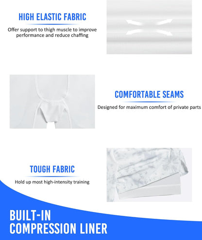 Mens 5" Gym Running Shorts for Men 2 in 1 Quick Dry Workout Athletic Shorts